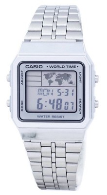 Casio Digital Alarm World Time Backlight Timer Calendar A500WA7DF 30M Mens Watch