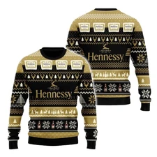 Hennessy Whiskey Alcohol Ugly Christmas Sweate
