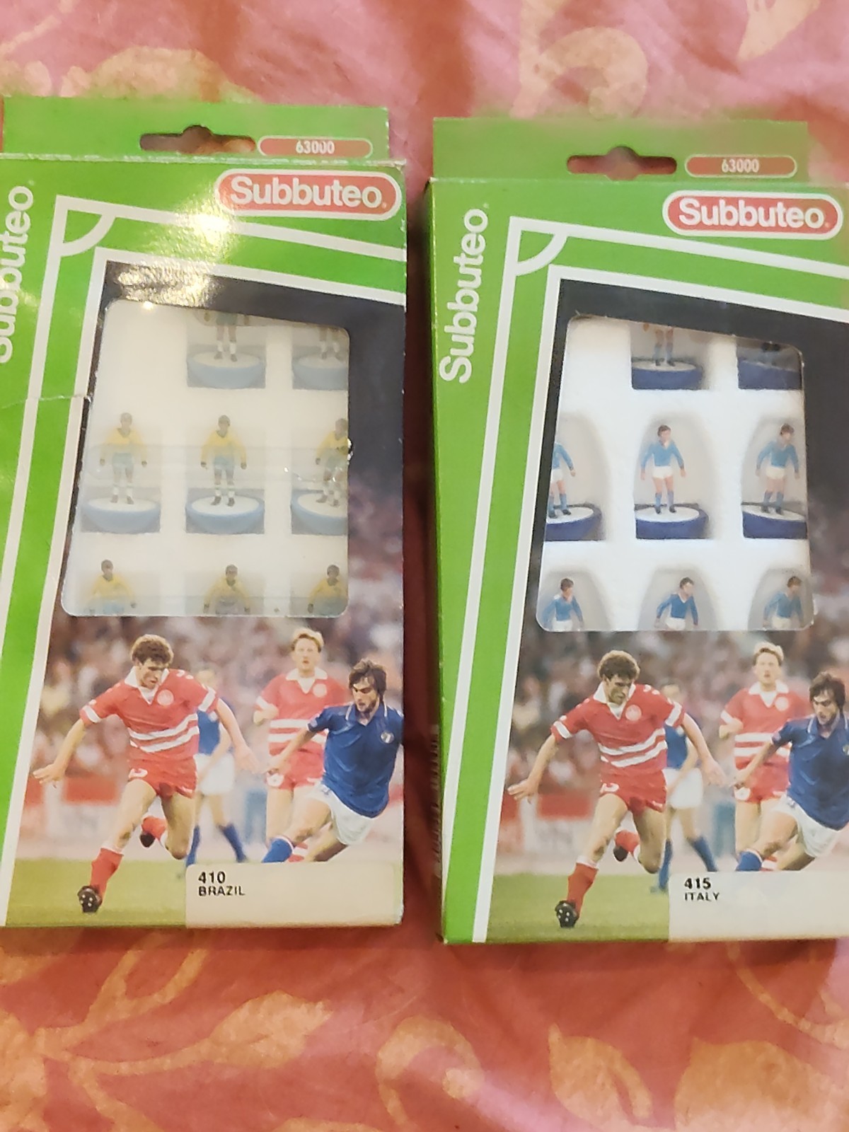 Subbuteo Squadre Nazionali lotto 2 confezioni: Brazil 410 + Italy 415 MPN