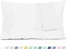 Pillow Cases Standard Queen Size Cotton Percale Weave Pillowcases Pre-Shrunk