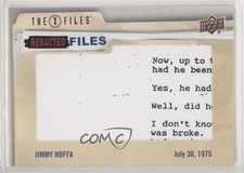 2019 The X-Files: UFOs & Aliens Edition Redacted Files Level One Jimmy Hoffa p1l