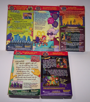 RARE The Wacky Adventures of Ronald McDonald Complete Vintage VHS