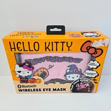 Hello Kitty Halloween Bluetooth Wireless Eye Mask Sleep Mask Pink Witch Design