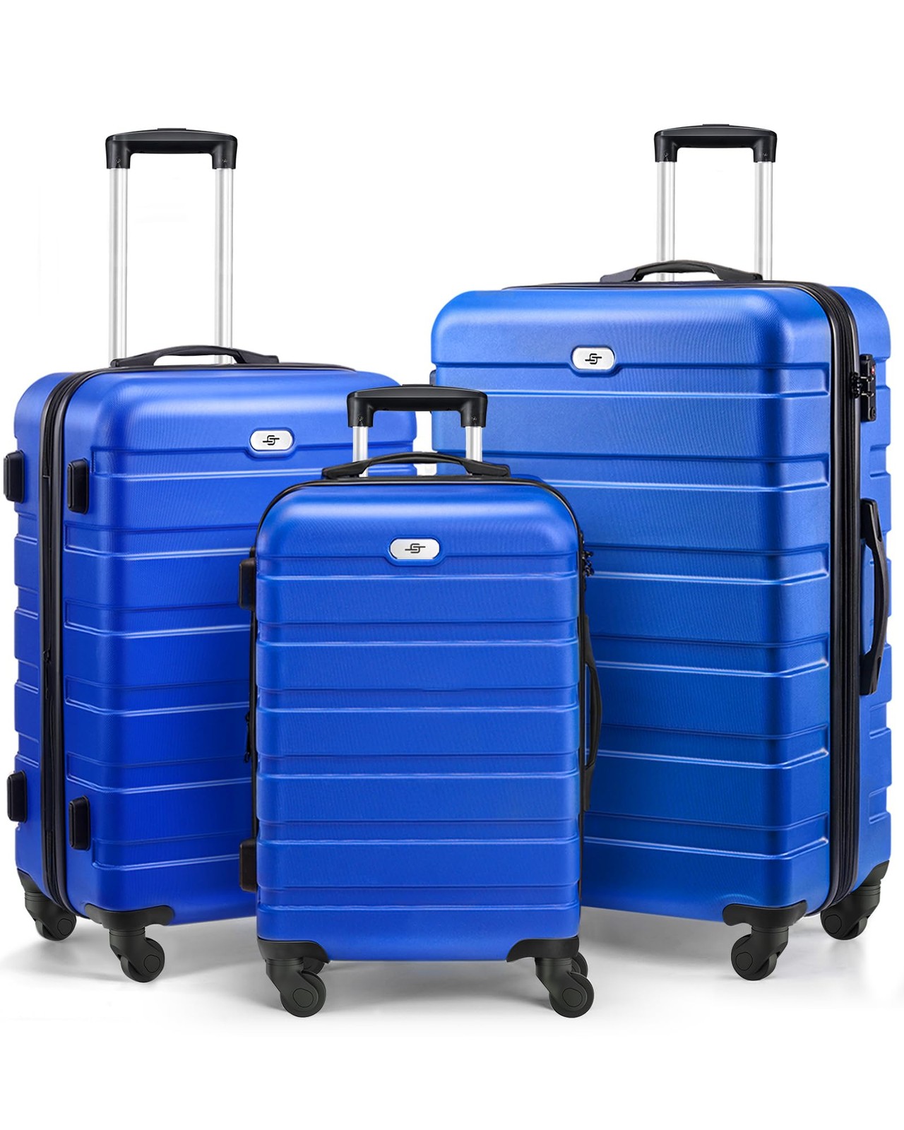 3 Piece Sets Hard Shell Luggage Set With Spinner Wheels, Tsa