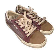 Taos Plim Soul Mauve Tan Canvas Low Top Sneakers Womens 7.5