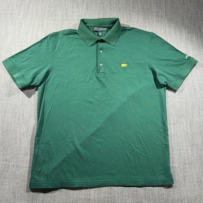 Masters Shirt Mens Large Green Golf Pima Cotton Masters Collection Polo