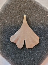 Anhänger Halskette, 925er Silber,  Gingkoblatt, Unikat 