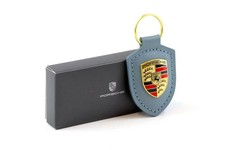 Porsche Original Crest Leather Keychain Germany Shore blue wap0500400rsas