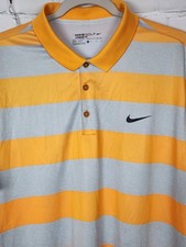 NIKE POLO SHIRT Dri Fit Stripe Golf Top Mens Tag Sz XL