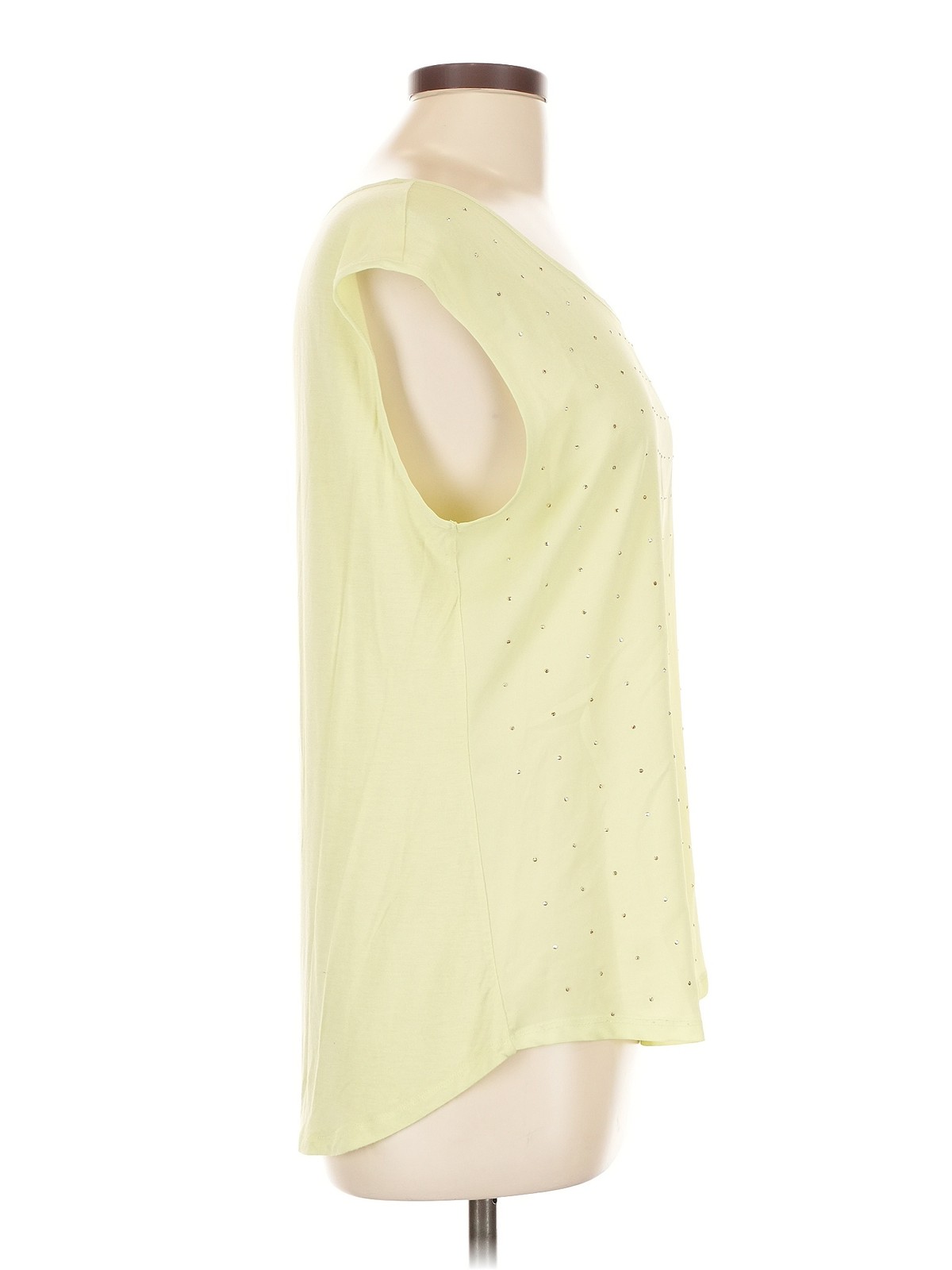 Calvin Klein Women Yellow Short Sleeve Top L thumbnail 3