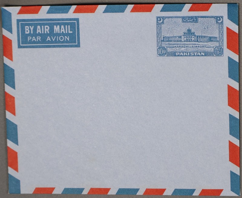 MayfairStamps Pakistan 10 Annas Karachi Airport Air Mail Stationery Cover aaz_95
