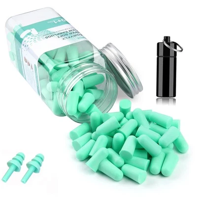 VeoryFly Soft Foam Ear Plugs for Sleep, 122 Pcs 38 dB Highest SNR, Ear Plugs for