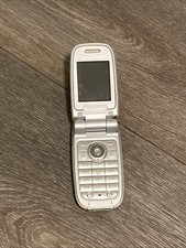 SONY ERICSSON Z520a Silver/ Blue Flip Mobile Phone UNTESTED No Charger
