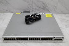 Cisco WS-C3850-48P-S 48-Port Gigabit PoE Network Switch w/ 1100W PSU  NM-4-1G