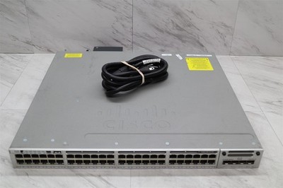 Cisco WS-C3850-48F-S 48-Port Gigabit PoE+ Network Switch w/ 1100W PSU & NM-4-1G