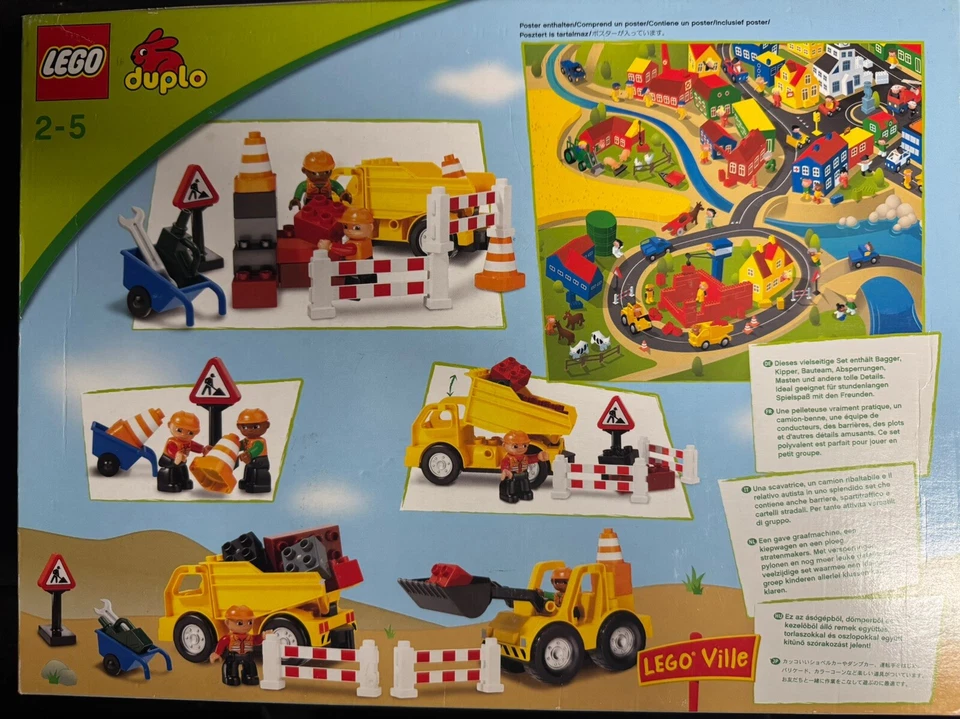 Lego Vintage DUPLO 4688 Lego Ville Equipo Construcción Bulldozer y Camión Volquete Foto 3 de 3