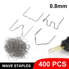 400Pcs 0.8mm Hot Staples Plastic Welding Wave Stapler for Car Bumper Repair Kit