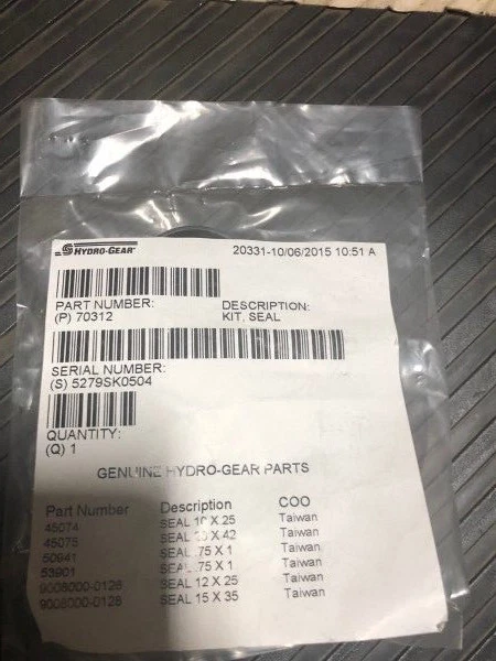 HYDRO GEAR 70312 Seal Kit/gasket FOR PUMP OR TRANSAXLE OR TRANSMISSION UNITS  - Image 2 of 4