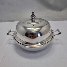 D10# Mappin & Webb Butterdose Sterling Silber 925 London um 1936 Krone Dekor