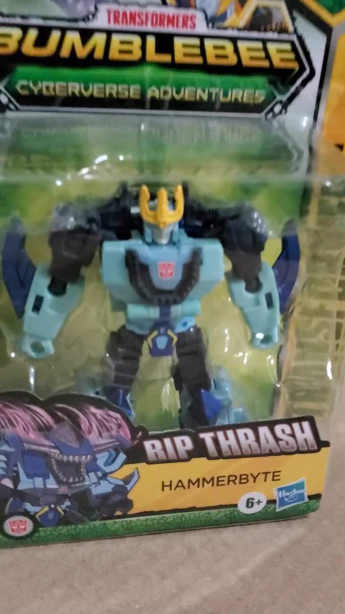 Transformers Bumblebee Cyberverse Adventures Action Attackers Warrior Class Hammerbyte Figura De Acción, Rip Thrash Move, 5.4 Pulgadas