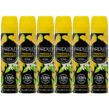 6 x YARDLEY LONDON FREESIA & BERGAMOT BODY SPRAY 75ml