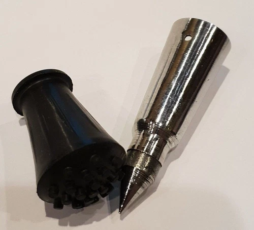 Alpine Spike PLUS Rubber Foot Ferrule Combination for Walking / Hiking Sticks
