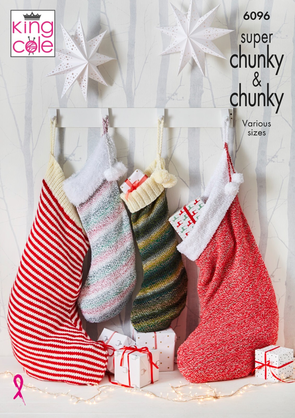 King Cole Chunky & Super Chunky Knitting Pattern for Christmas Stockings (6096) - Image 3