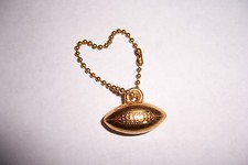 VINTAGE GOLD TONED FOOTBALL COLLECTIBLE KEYCHAIN