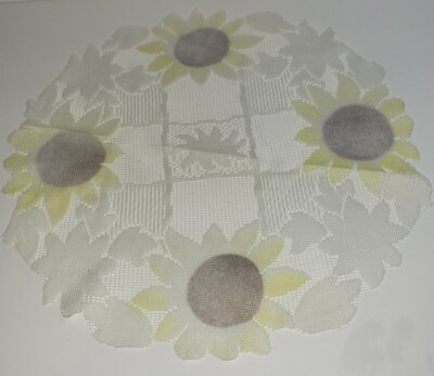 Vintage Sunflower Place Setting Table Decor Plant Countertop Sham Centerpiece