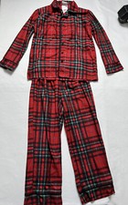 Wondershop Sleepwear Red Color Set For Kids 2-Piece Pajama Set Size 8 B-970