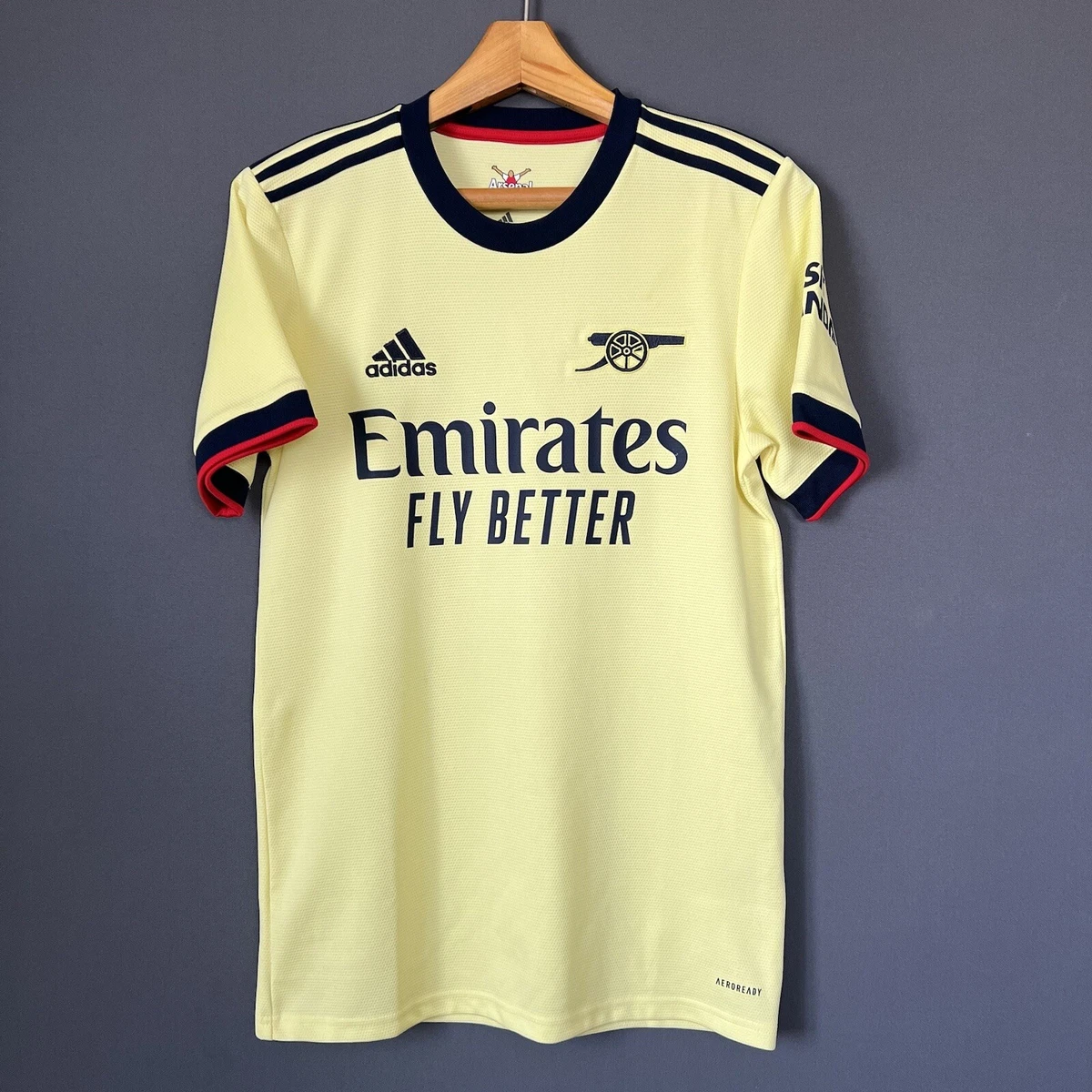 ARSENAL JERSEY 2021/22 AWAY SMALL MENS SOCCER FOOTBALL SHIRT ADIDAS GM0218