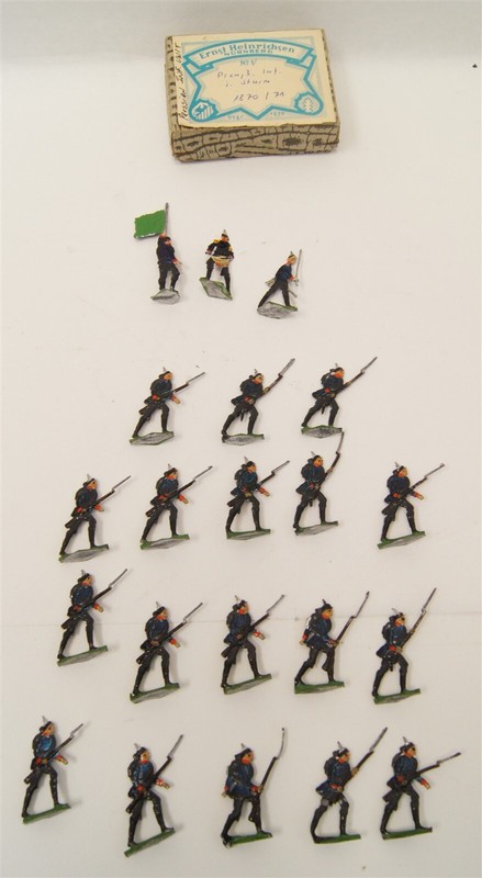 Set of 21 Ernst Heinrichsen Nurnberg Flat Lead Prussian Infiltration Unit Set