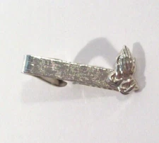Men's Vintage Praying Hands Tie Clip Bar, Silver Tone