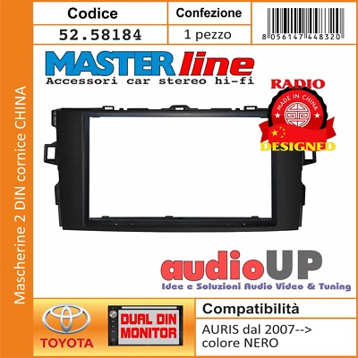 Verkleidung Autoradio 2 din Für Stereo Chinese Auris Von 2007 IN Poi. Farbe Sw