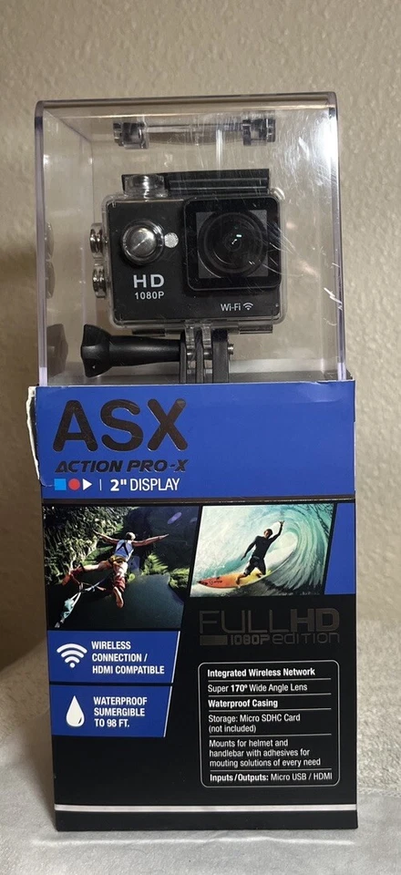 Multi-Purpose 1080P Full HD Waterproof Action Sport Camera With Accessories New - Image 3 of 4