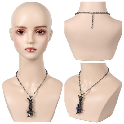 Arcane:League of Legends Jinx Cosplay Shark Bones Chain Necklace Disguise party