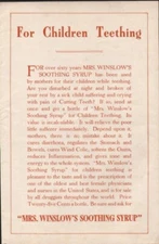 1910 MRS WINLOW TEETHING SYRUP BABY CHILDREN HEALTH MEDICINE QUACK AD 7484