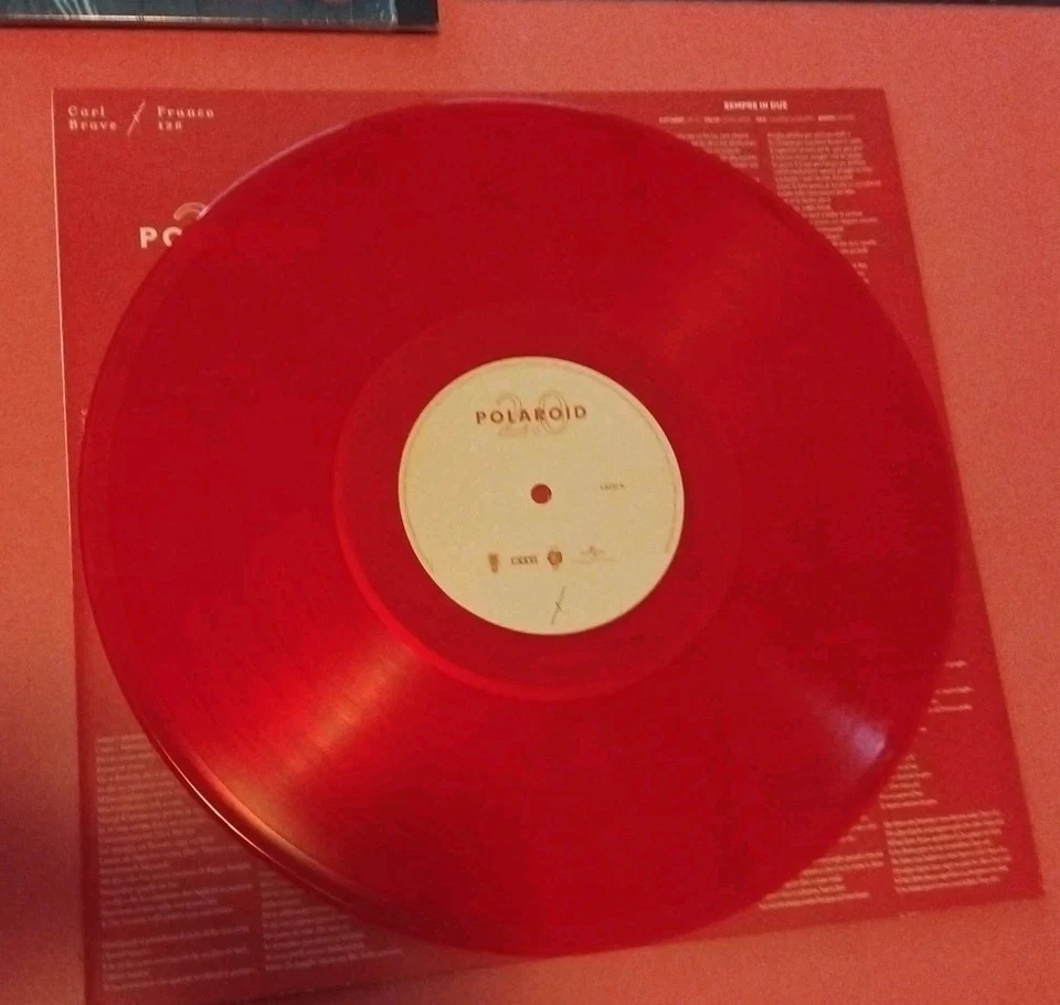 CARL BRAVE FRANCO 126 Polaroid LP Vinile AUTOGRAFATO COLORATO ROSSO Hip Hop - Immagine 4 di 4