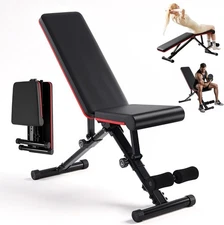 Foldable Adjustable Weight Bench Press 795LB for Home Gym