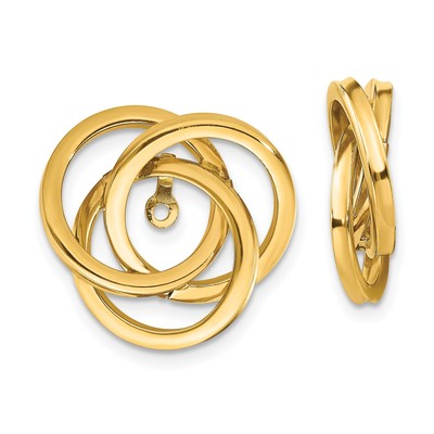 14k Polished Love Knot Earring Jackets TH223