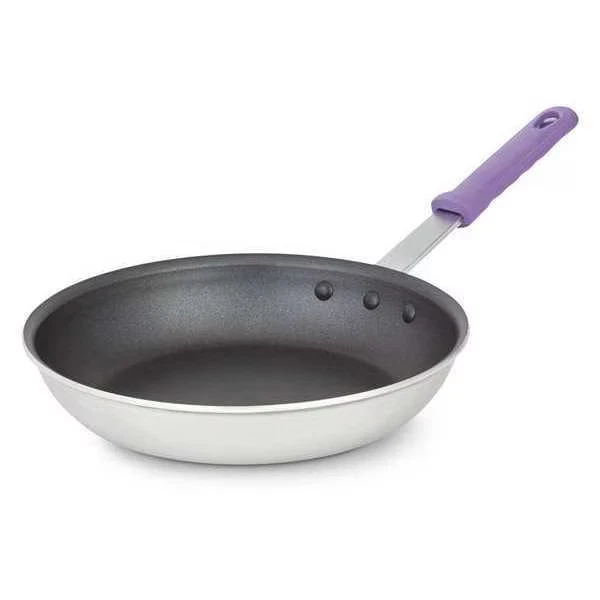 Vollrath Fry Pan 10in Aluminum Non Stick Skillet Silver Black Silicone Handle - Image 2 of 3