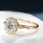 Art Deco Vintage Style Round Cut Lab Created Diamond Engagement Ring 14K Gold FN