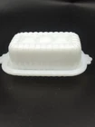 Vintage 1950s Hazel Atlas Milk Glass Half 1/2 Stick Butter Dish & Lid 5.5"