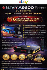 iSTAR A9600 Prime 5G HD Digital Receiver Wi-Fi USB LAN H.265 HEVC 10,000 Channe