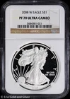 2008-W $1 Proof American Silver Eagle NGC PR 70 Ultra Cameo