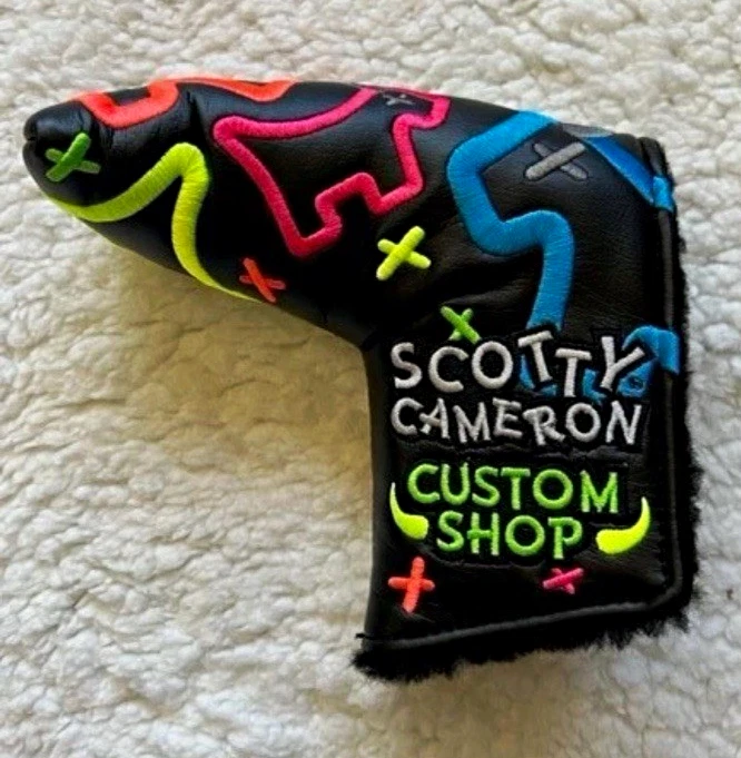 Scotty Cameron Junk Yard Dog Neon Blade Putter Headcover Black Multicolor