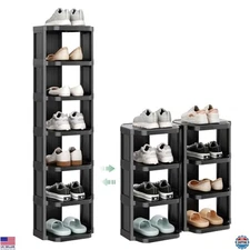 Kitstorack 8-Tier Vertical Shoe Rack - Stackable Organizer for Small Spaces