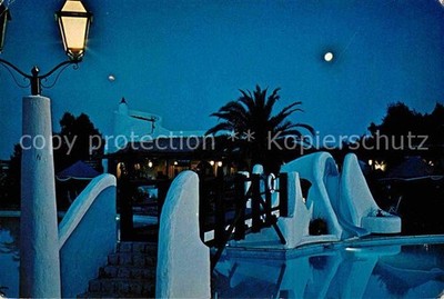 Santa Margherita di Pula Forte Hotel Village Swimming Pool Nachtaufnahme
