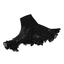 Jupe de danse de salon pour femme, style valse flamenco, jupe