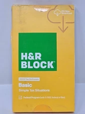 H&R Block 2022 Tax Software - Basic Simple Tax Situations PC/MAC